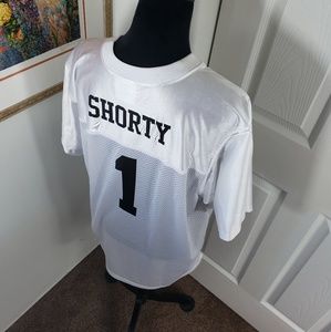 Shorty #1 White Jersey Shirt sz Large